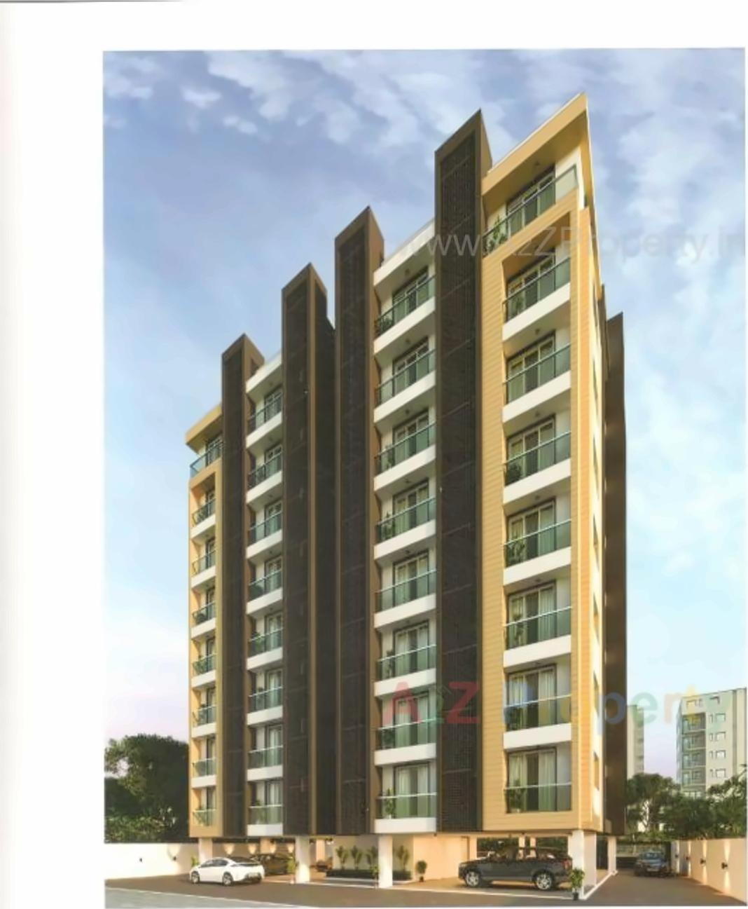 3D Elevation of real estate project Amee Residency located at Mavdi, Rajkot, Gujarat