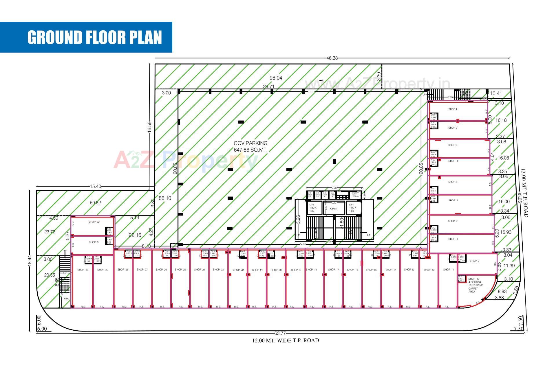 Layout of real estate project Amrut Complex located at Rajkot, Rajkot, Gujarat