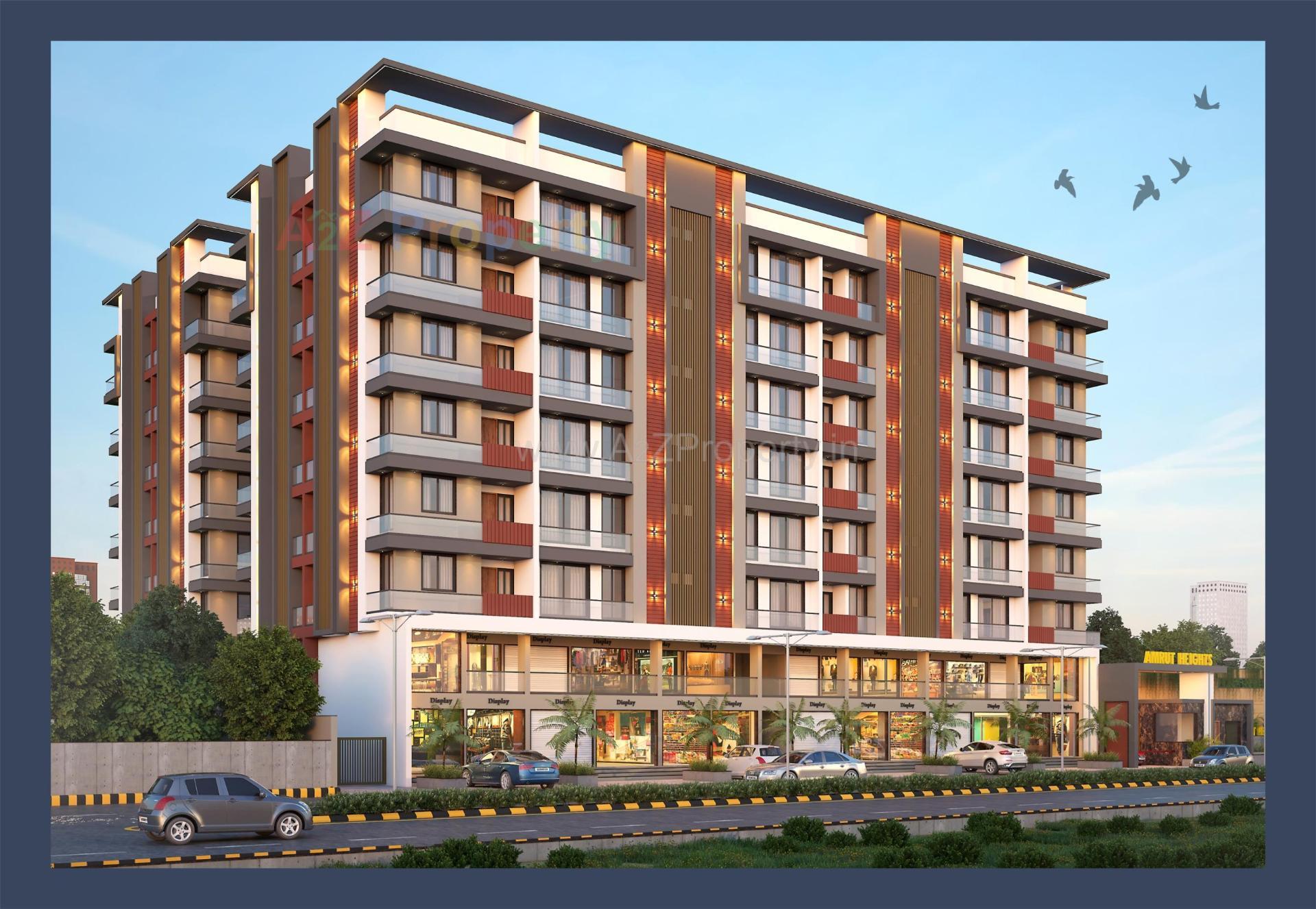 3D Elevation of real estate project Amrut Heights located at Rajkot, Rajkot, Gujarat