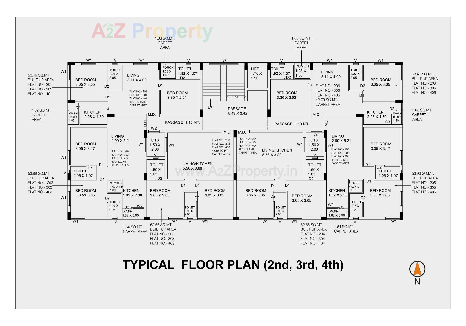 Layout of real estate project Amrut Pushp Arcade located at Rajkot, Rajkot, Gujarat
