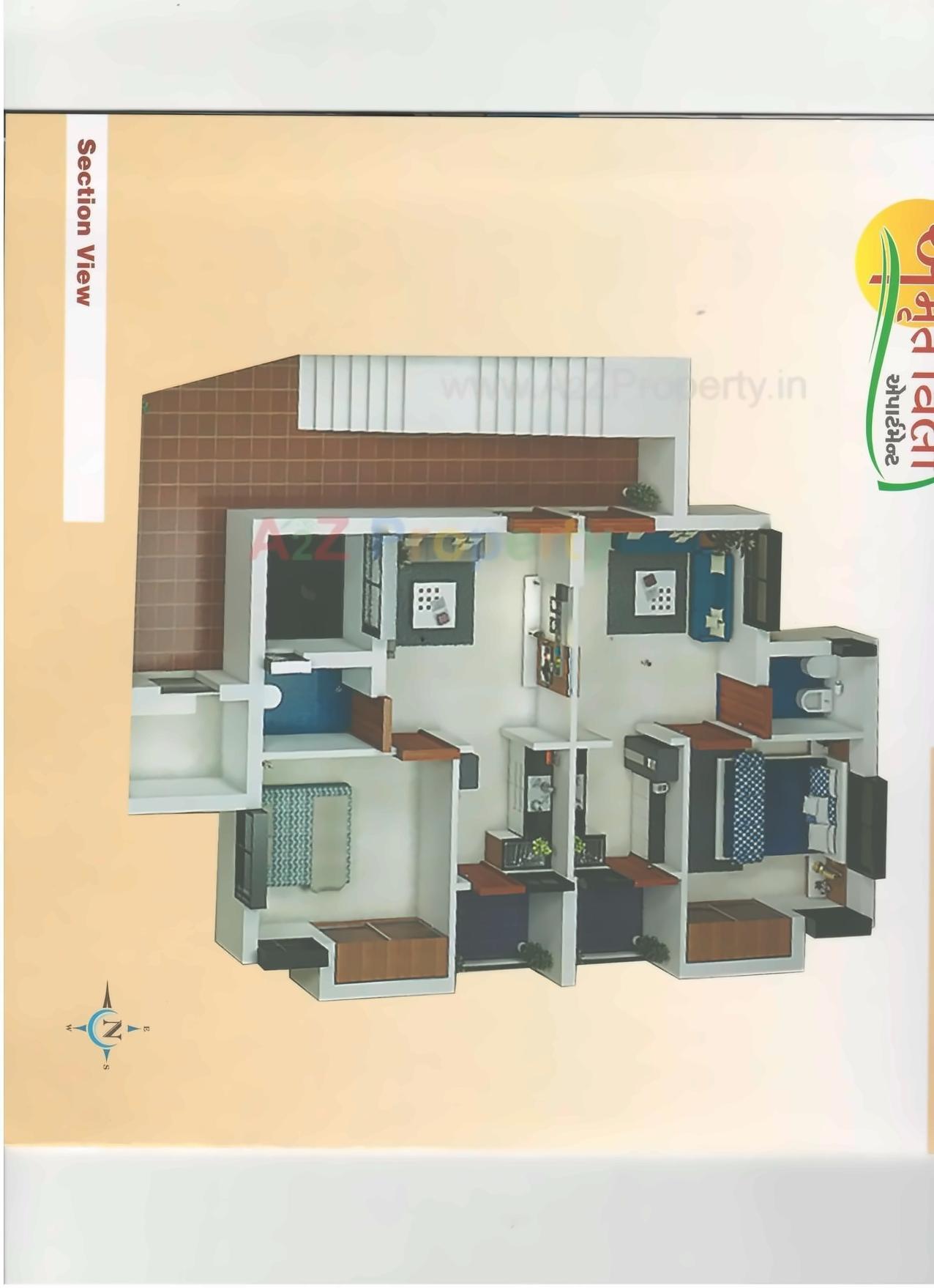 Layout of real estate project Amrut Villa Apartment located at Rajkot, Rajkot, Gujarat