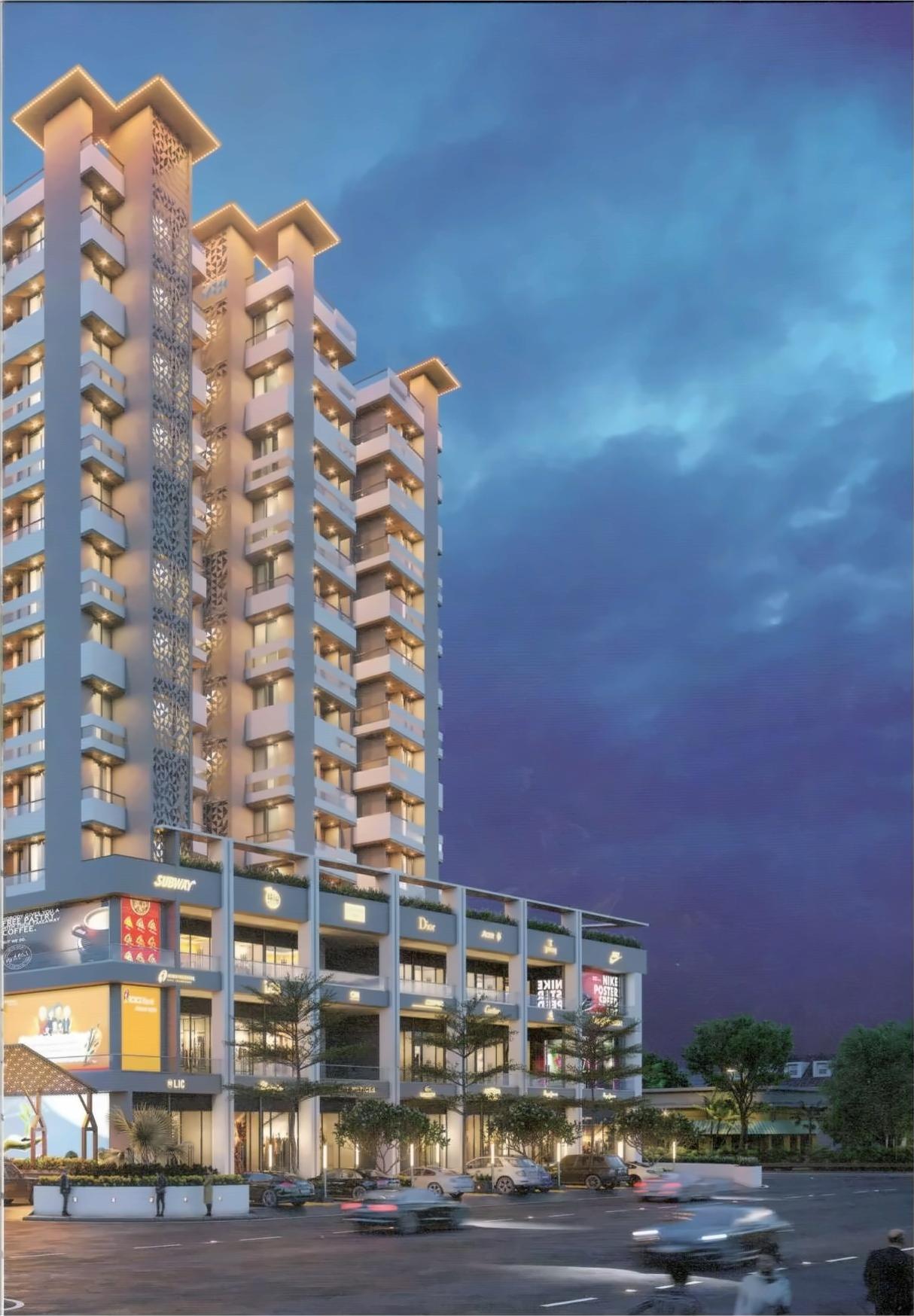 3D Elevation of real estate project Anant Bhoomi located at Mavdi, Rajkot, Gujarat