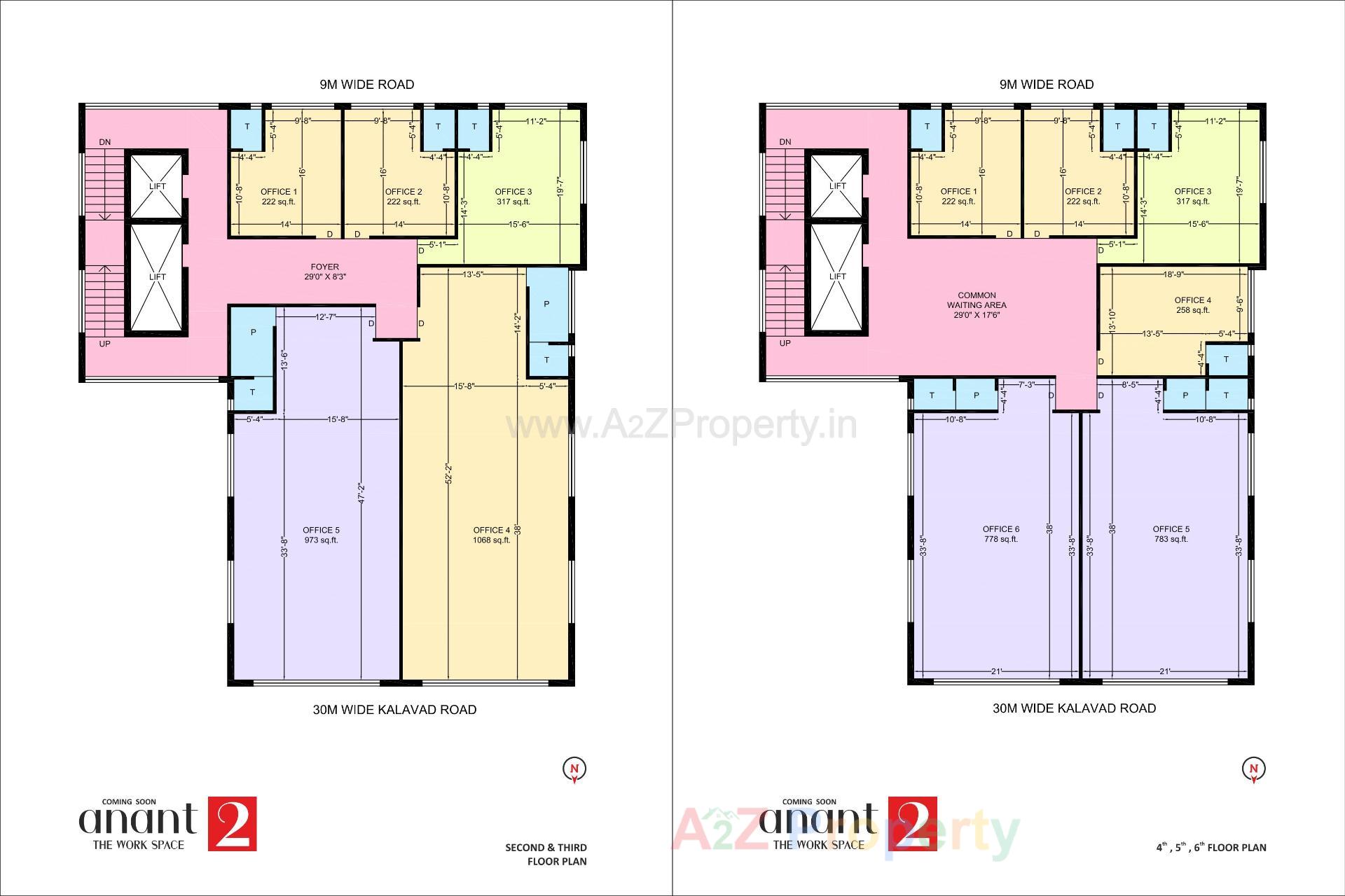 Layout of real estate project Anant The Work Space located at Rajkot, Rajkot, Gujarat