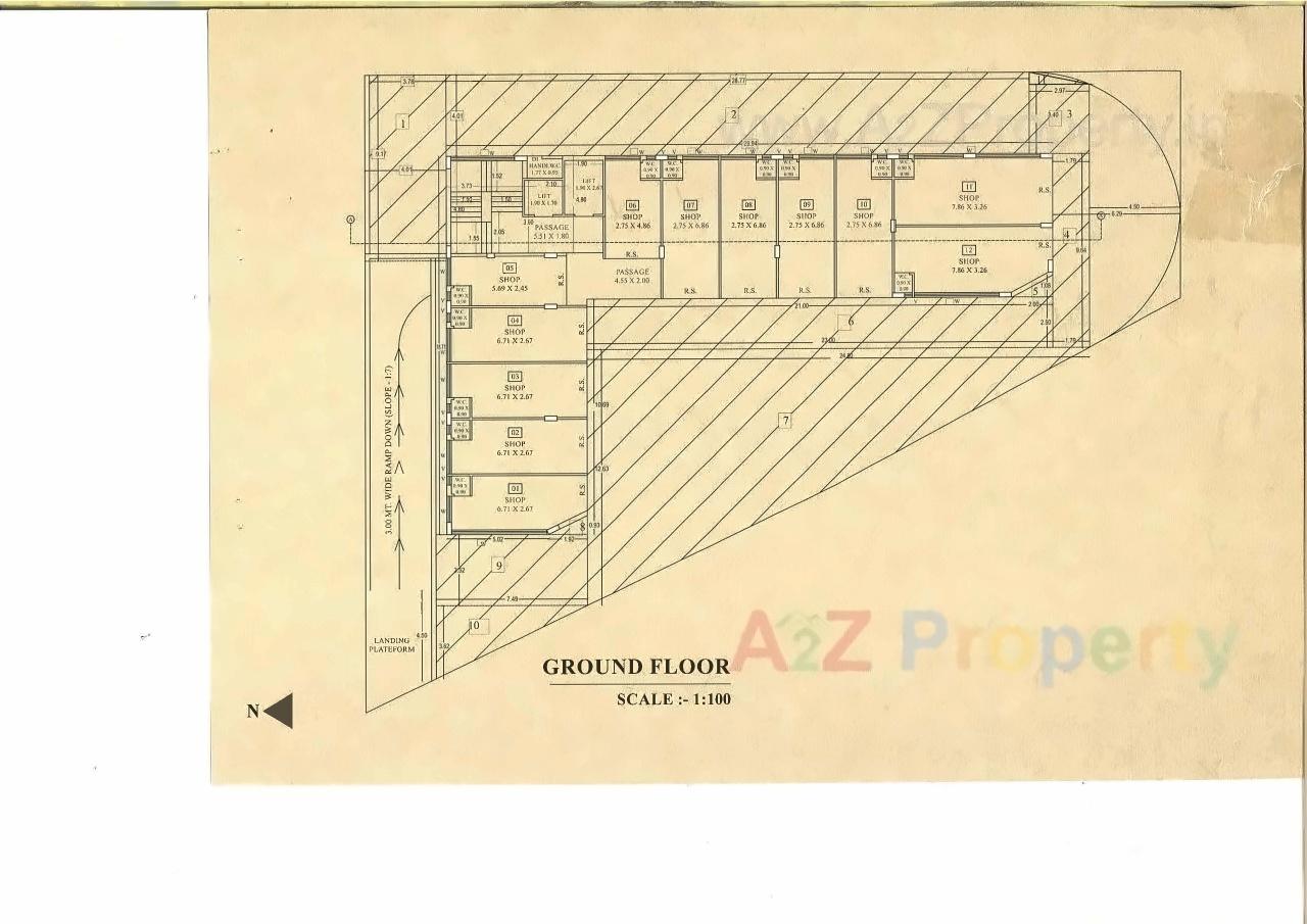 Layout of real estate project Angel Bizz located at Mavadi, Rajkot, Gujarat