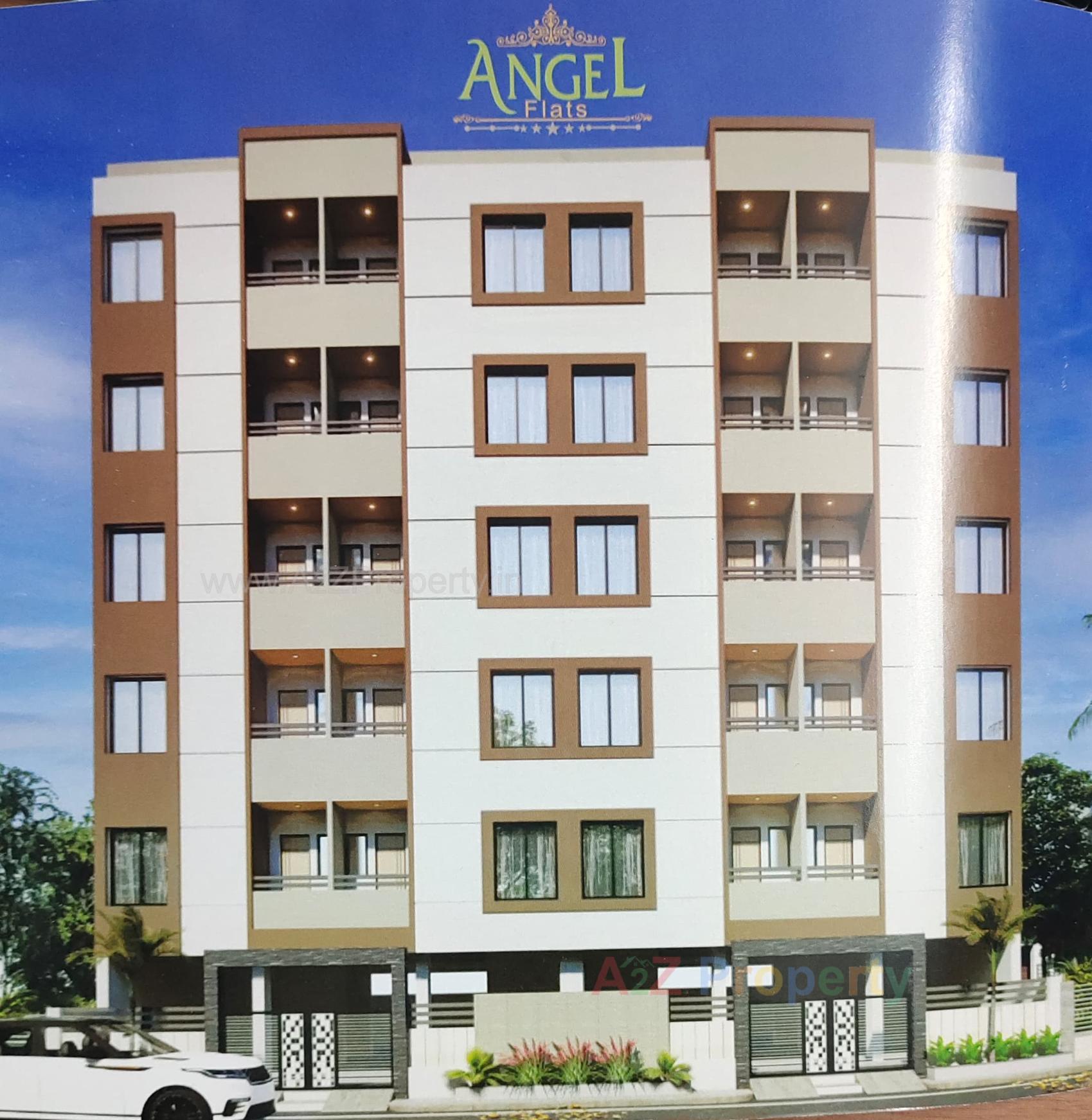 3D Elevation of real estate project Angel Flats located at City, Rajkot, Gujarat
