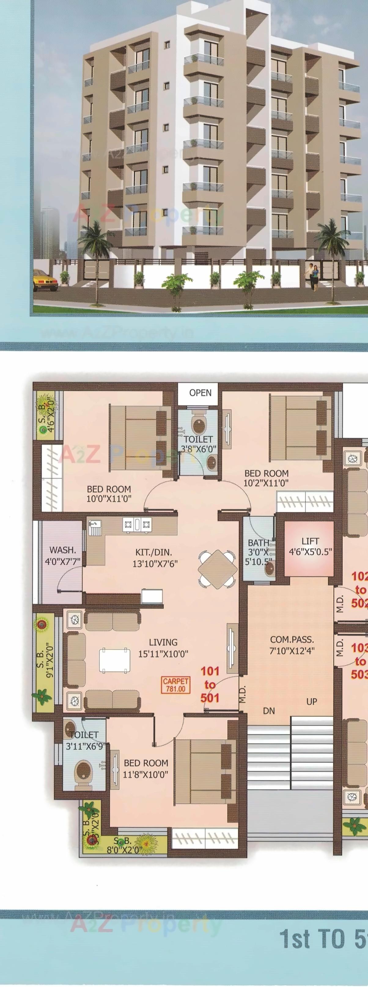 Layout of real estate project Apple Avenue located at Mavdi, Rajkot, Gujarat
