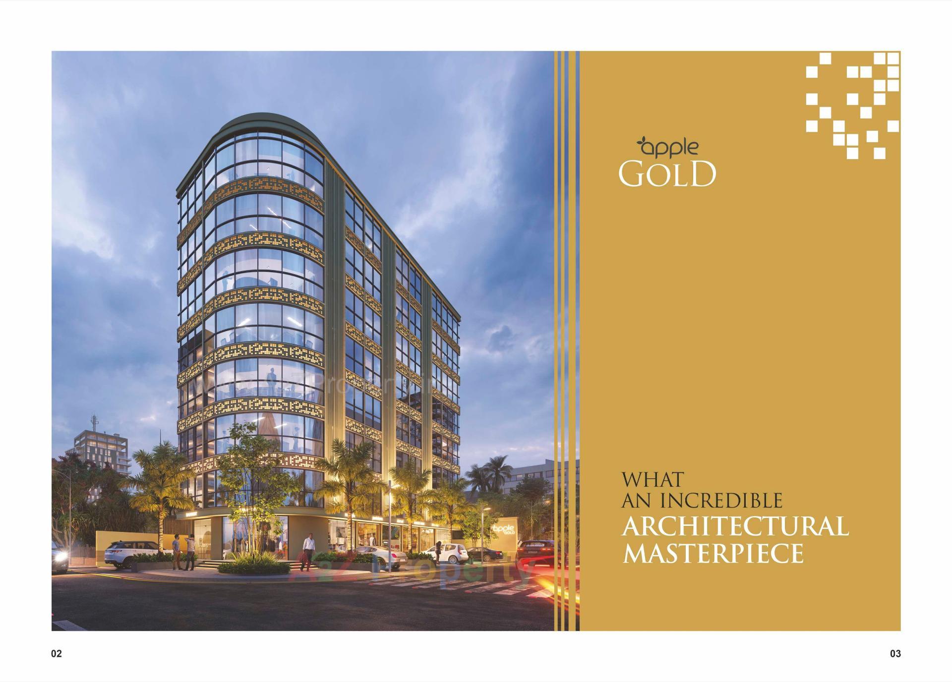 3D Elevation of real estate project Apple Gold located at Nana-mava, Rajkot, Gujarat