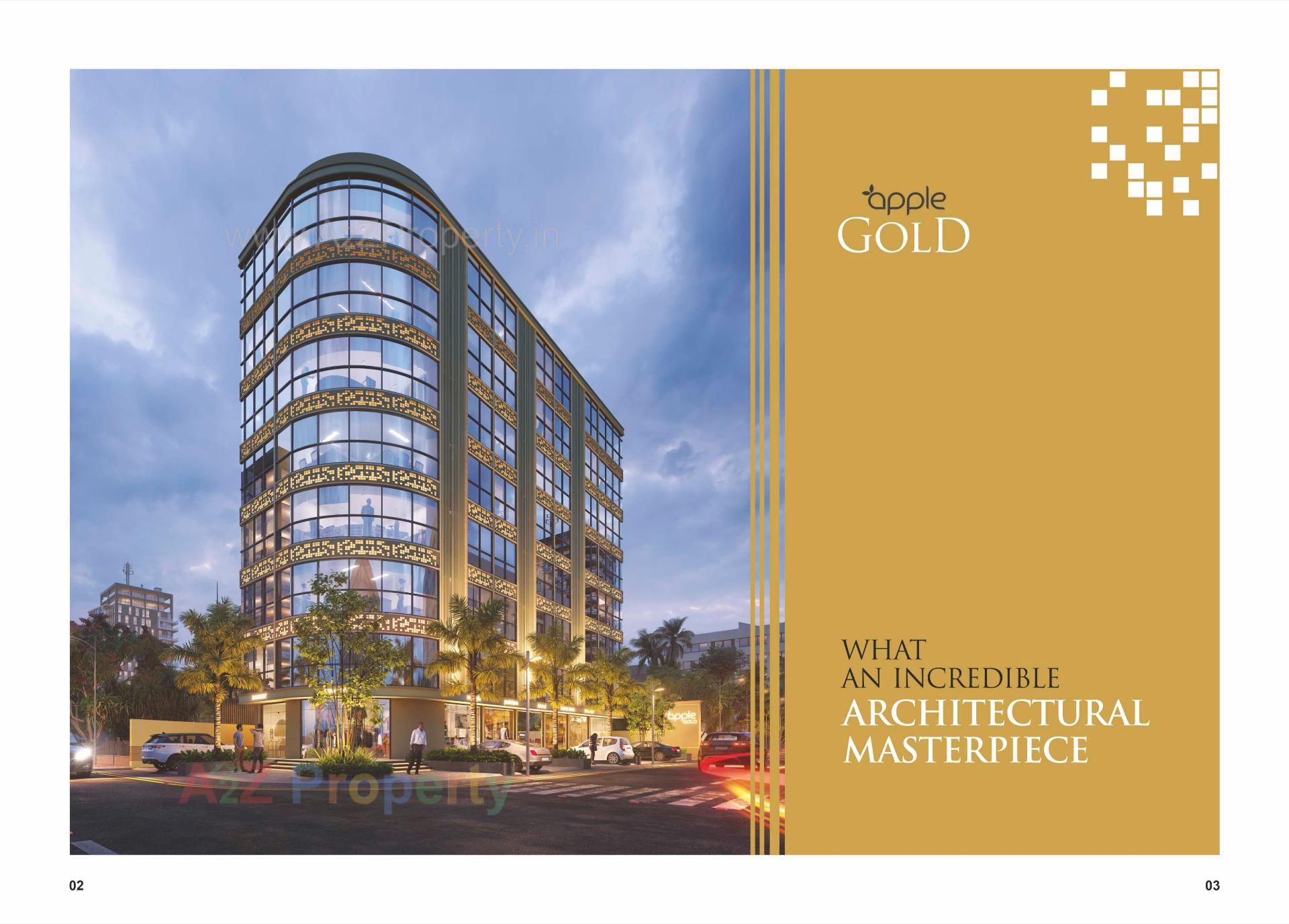 3D Elevation of real estate project Apple Gold located at Rajkot, Rajkot, Gujarat