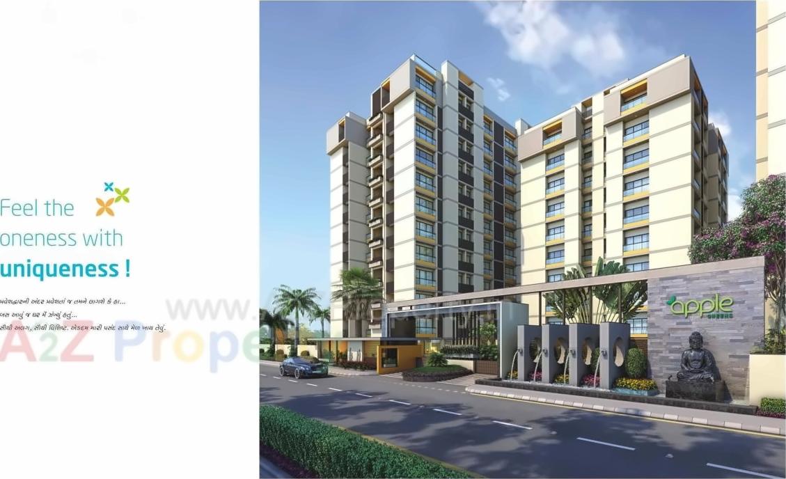 3D Elevation of real estate project Apple Greens located at Madhapar, Rajkot, Gujarat