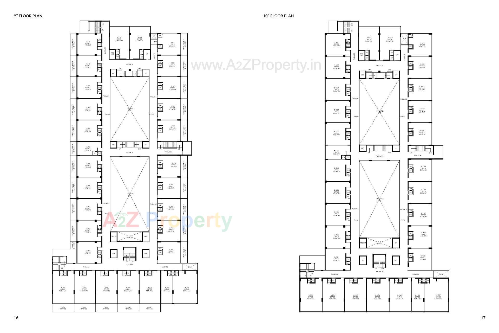 Layout of real estate project Aqua Marin located at Motamava, Rajkot, Gujarat
