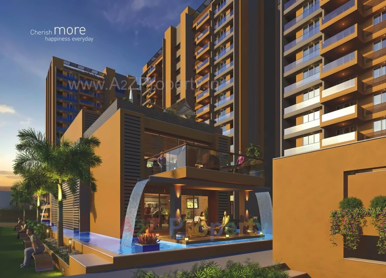 3D Elevation of real estate project Aqua located at Mota-mava, Rajkot, Gujarat