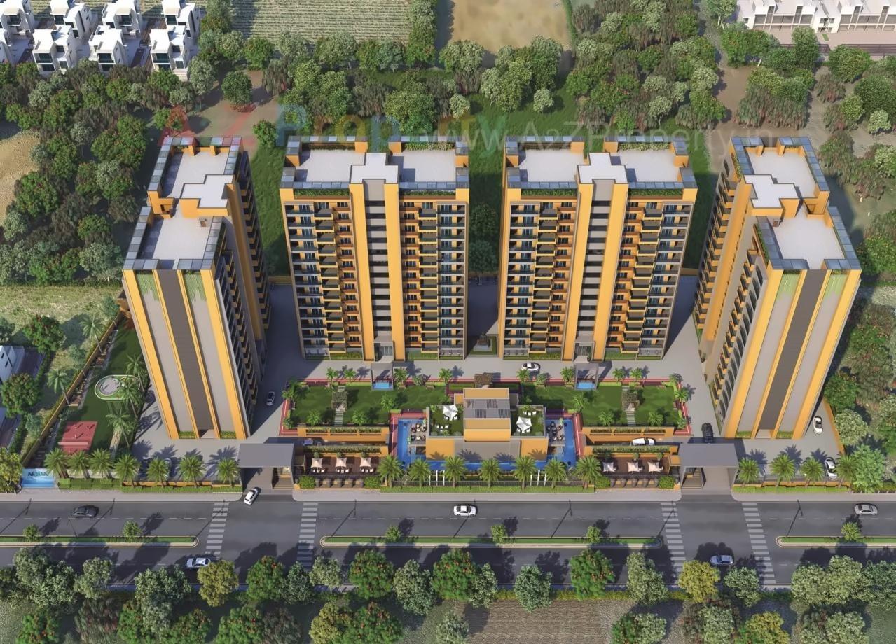 3D Elevation of real estate project Aqua located at Mota-mava, Rajkot, Gujarat