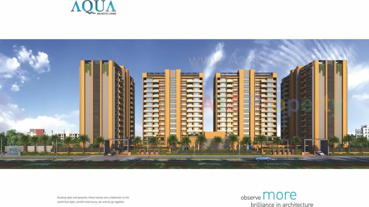 3D Elevation of real estate project Aqua located at Mota-mava, Rajkot, Gujarat