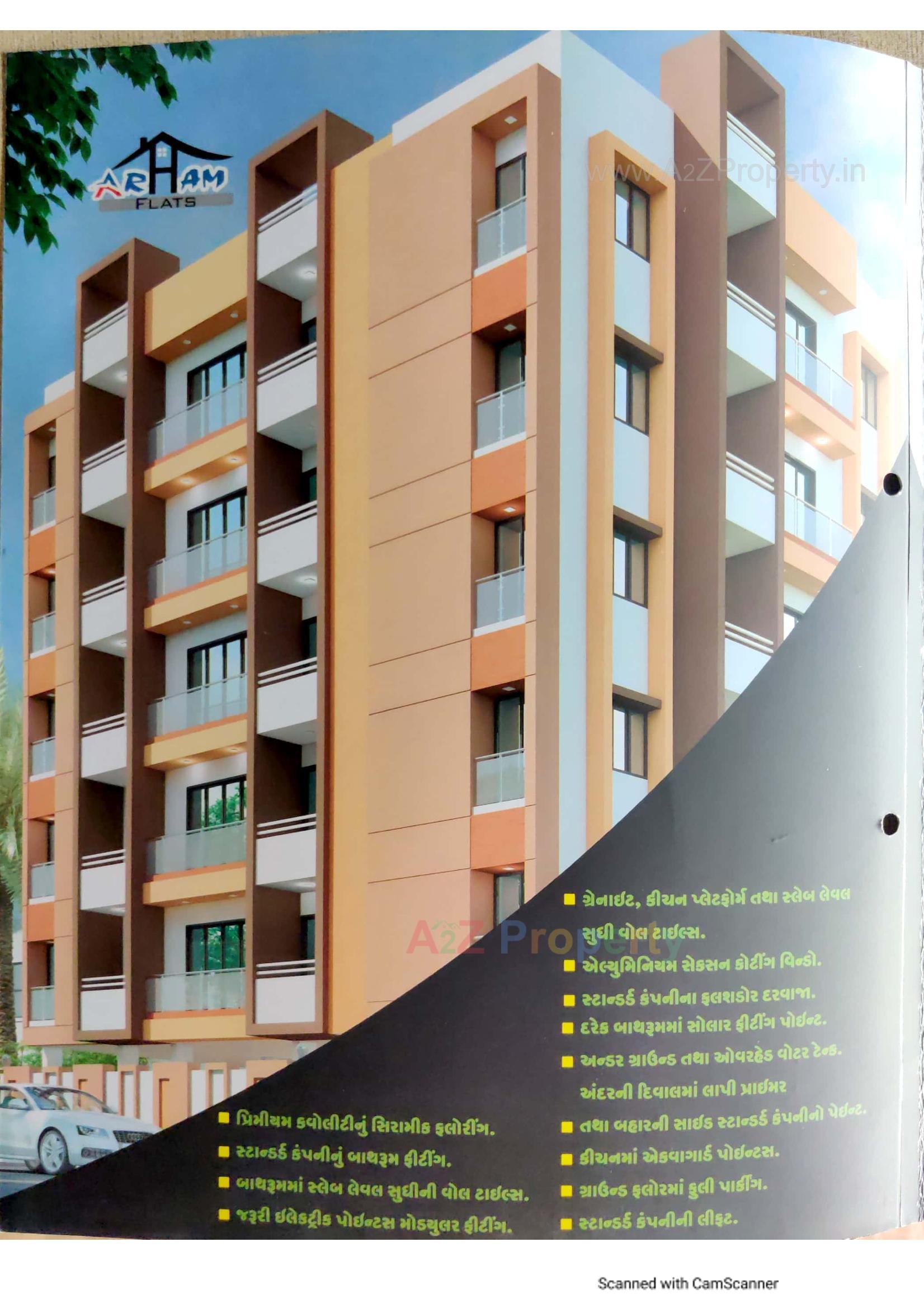 3D Elevation of real estate project Arham Flats located at Mavdi, Rajkot, Gujarat