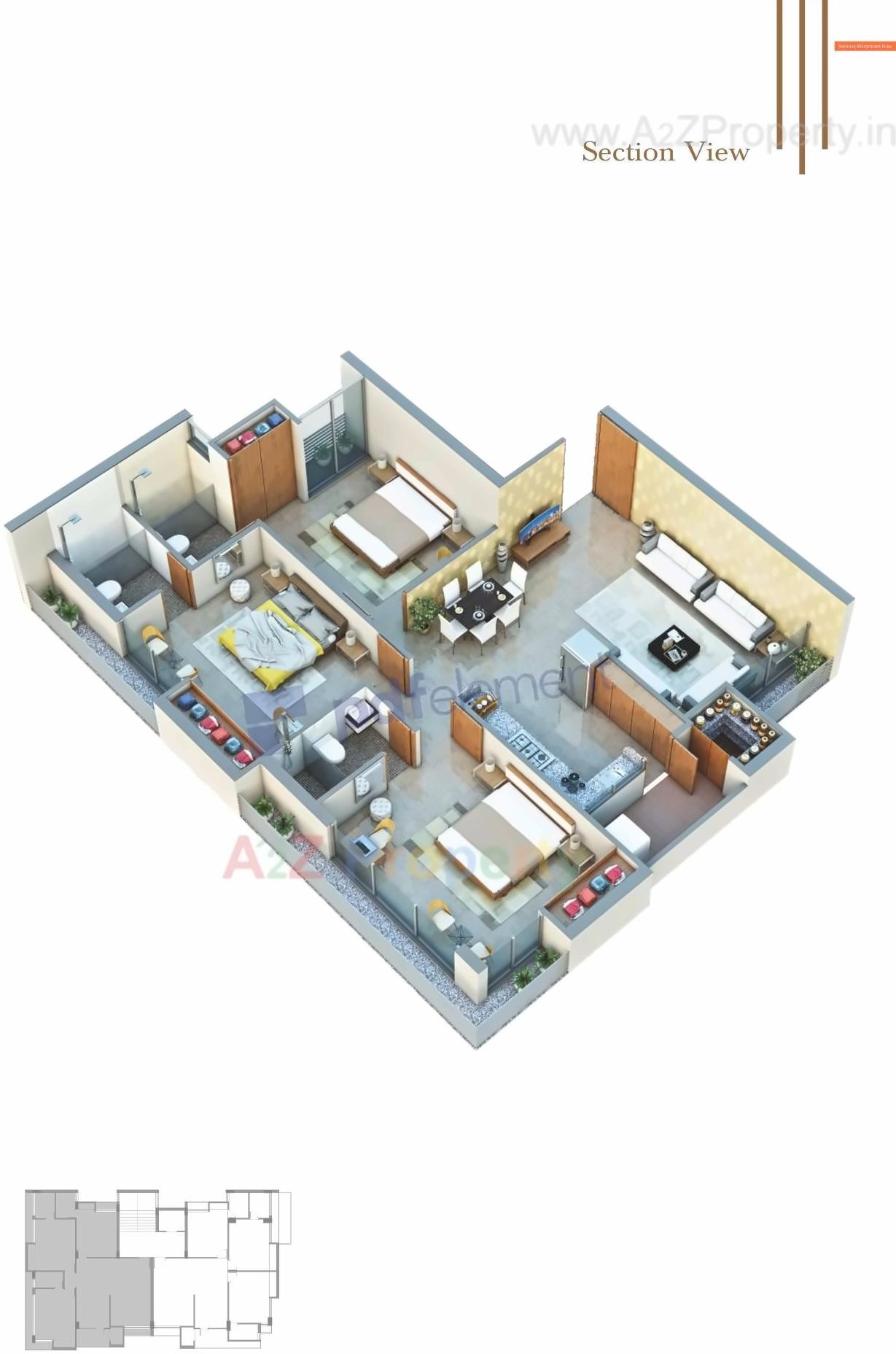 Layout of real estate project Arihant Avenue located at Raiya, Rajkot, Gujarat