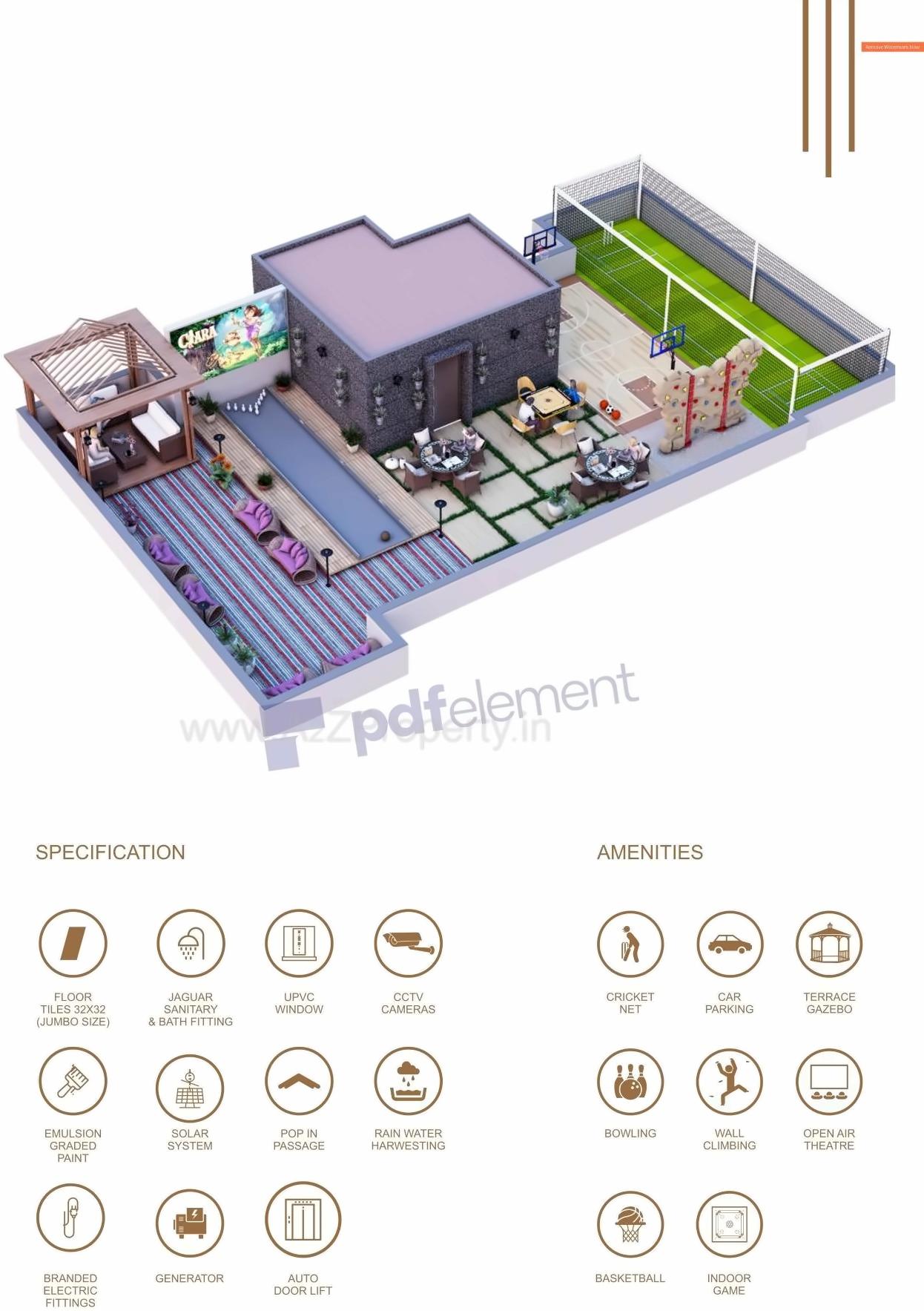 Layout of real estate project Arihant Avenue located at Raiya, Rajkot, Gujarat