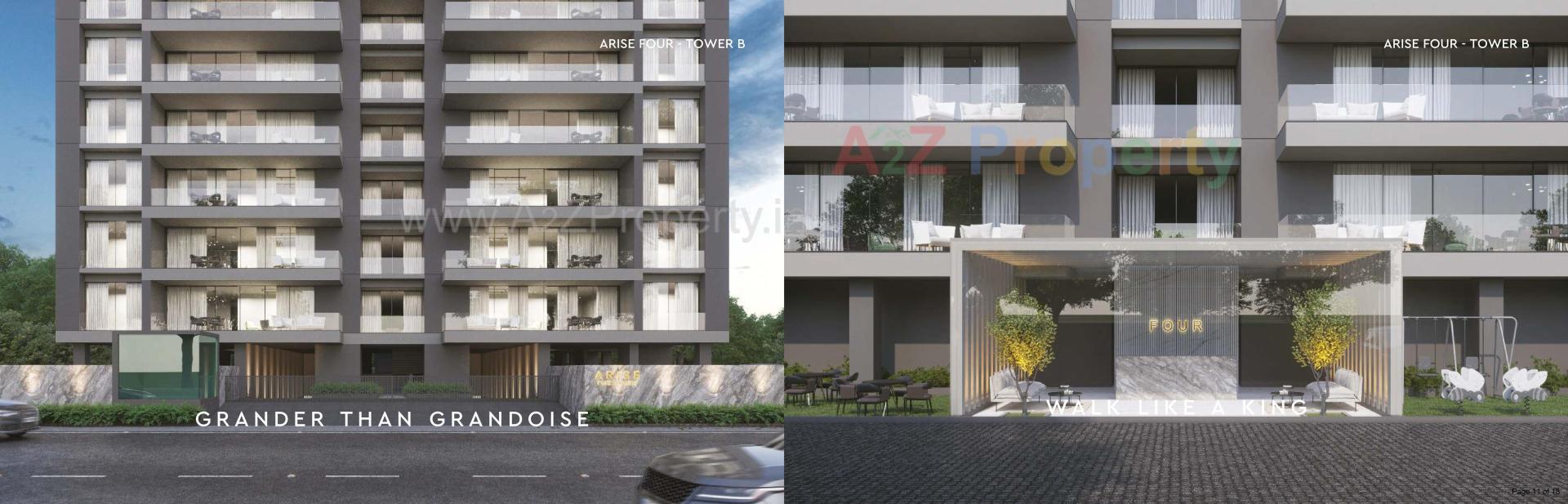 3D Elevation of real estate project Arise Four located at Vejalgam, Rajkot, Gujarat