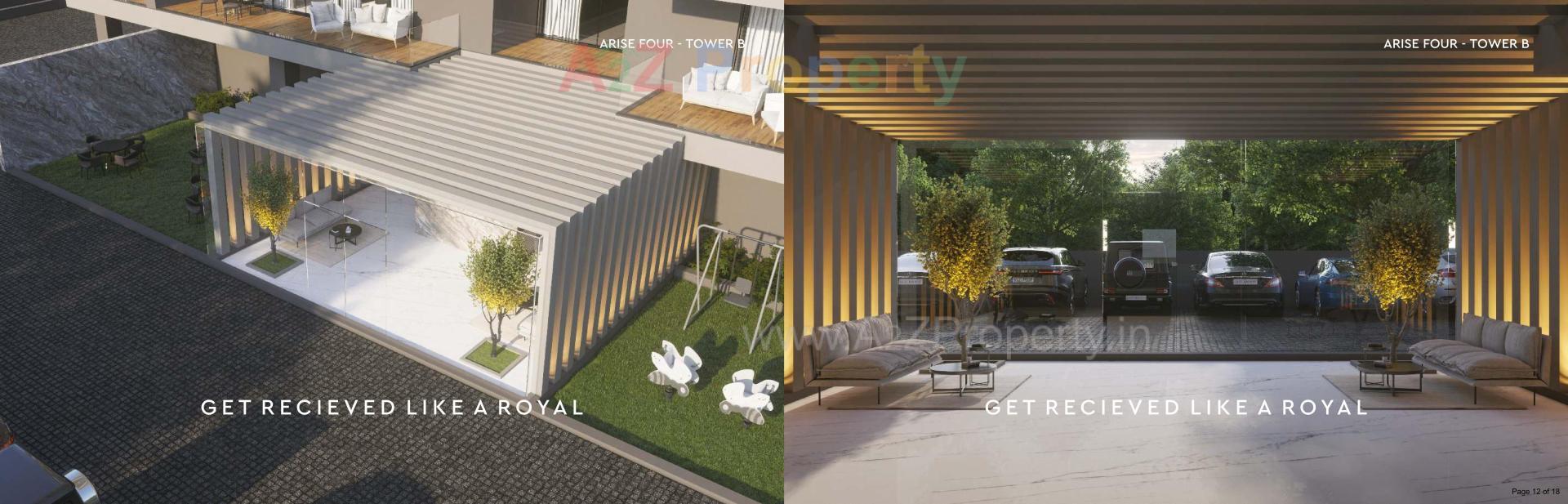 3D Elevation of real estate project Arise Four located at Vejalgam, Rajkot, Gujarat