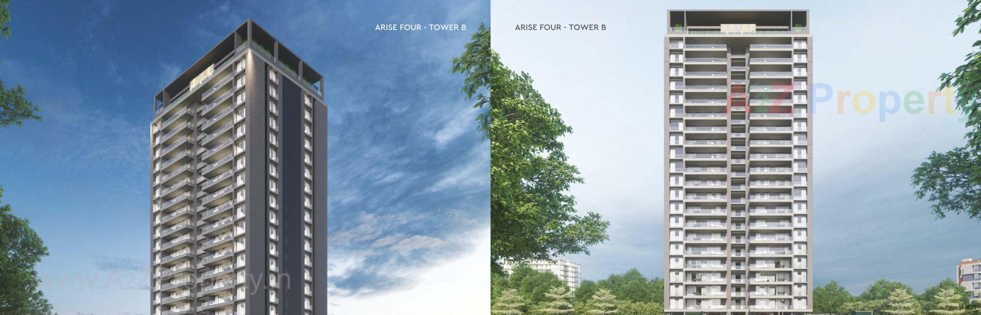 3D Elevation of real estate project Arise Four located at Vejalgam, Rajkot, Gujarat