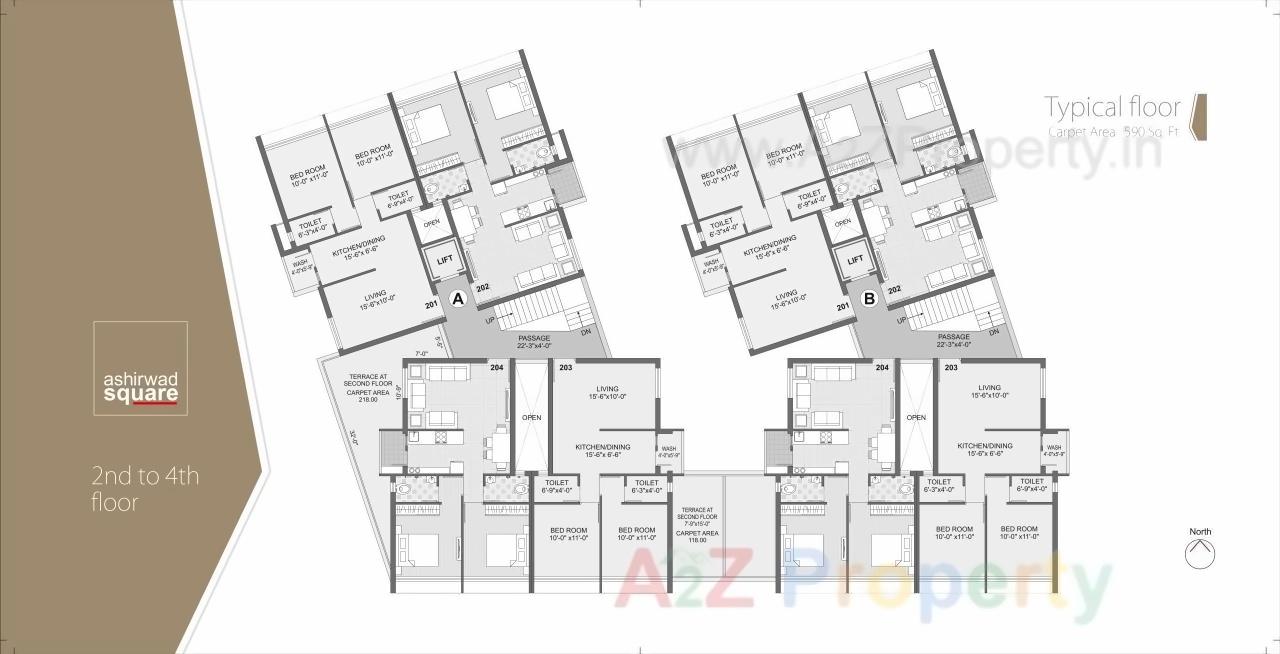 Layout of real estate project Ashirwad Square located at Rajkot, Rajkot, Gujarat