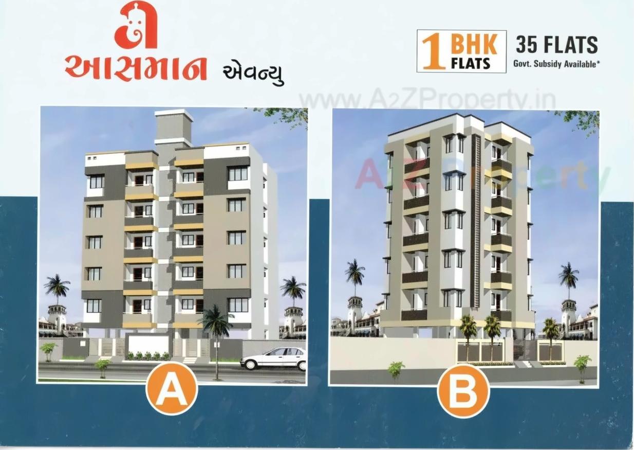 3D Elevation of real estate project Asman Avenue located at Mavdi, Rajkot, Gujarat