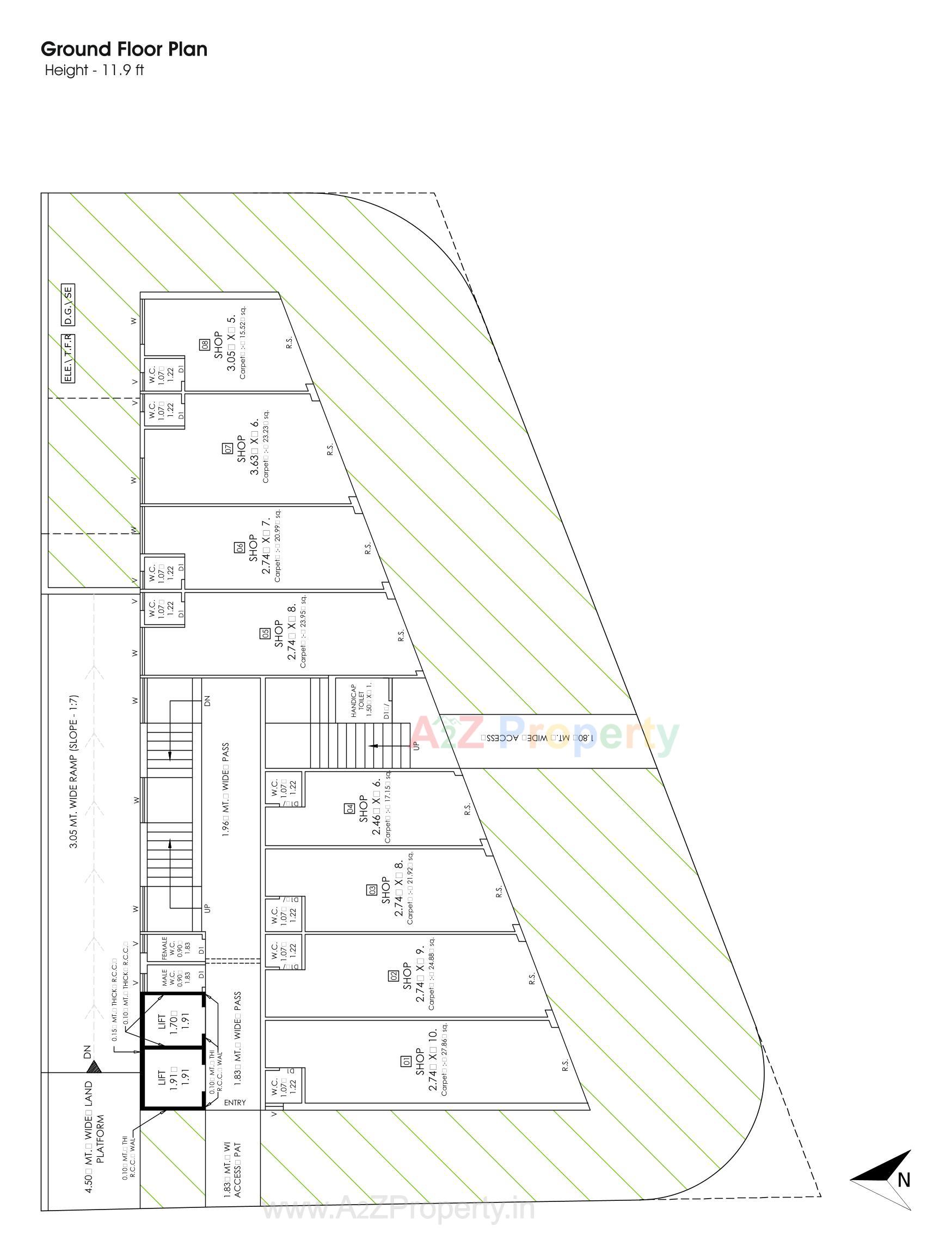 Layout of real estate project Asopalav Avenue located at Nanamava, Rajkot, Gujarat