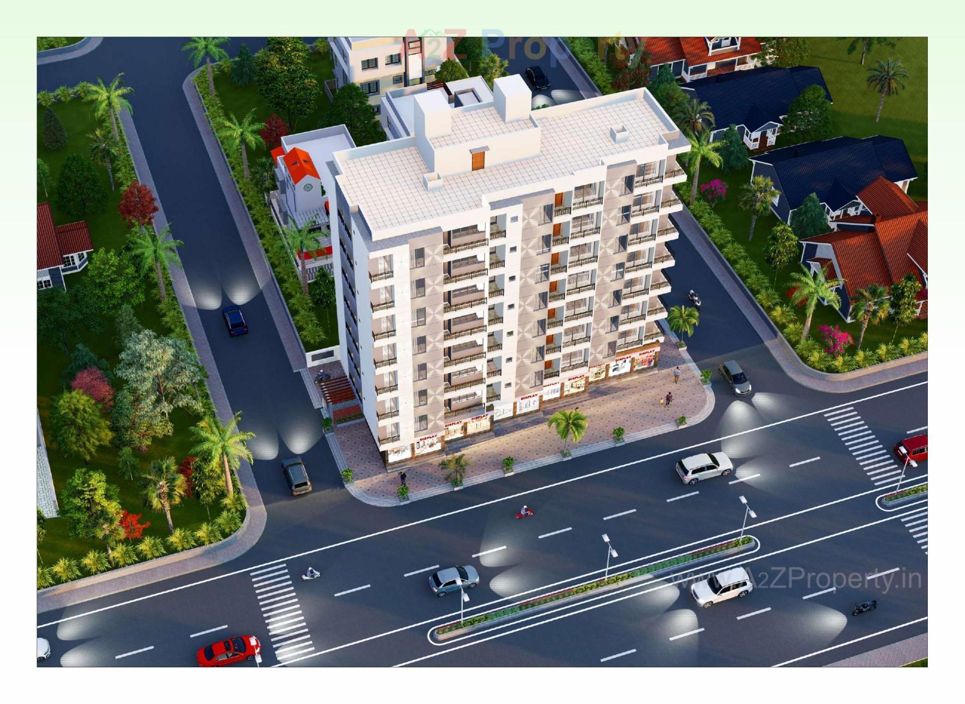 3D Elevation of real estate project Asopalav Avenue located at Kothariya, Rajkot, Gujarat