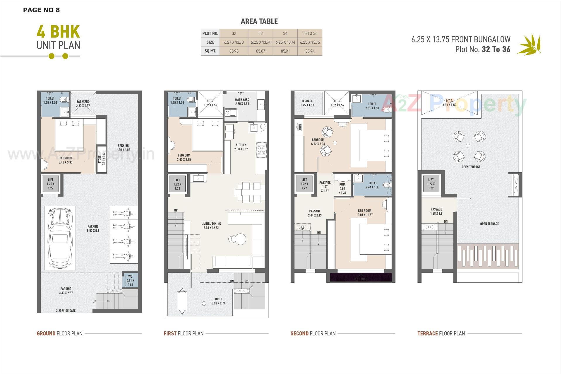 Layout of real estate project Asopalav Bungalows located at Vavdi, Rajkot, Gujarat