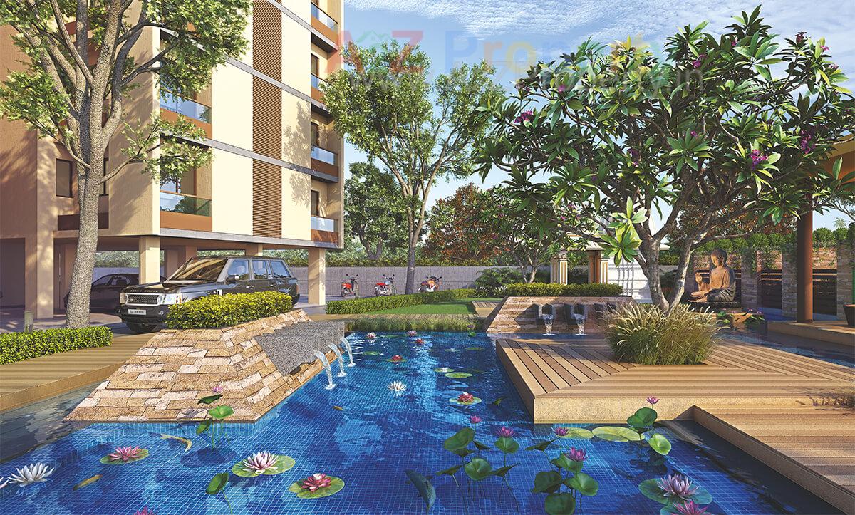 3D Elevation of real estate project Asopalav Enigma located at Mavdi, Rajkot, Gujarat