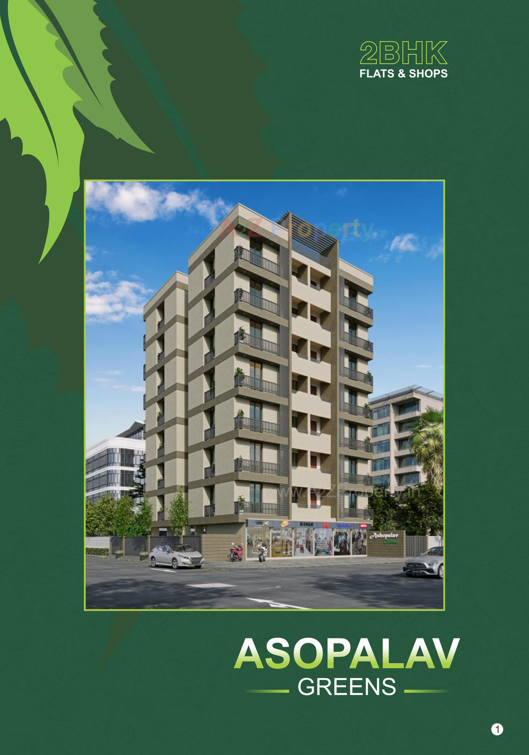 3D Elevation of real estate project Asopalav Green located at Ghanteshwar, Rajkot, Gujarat