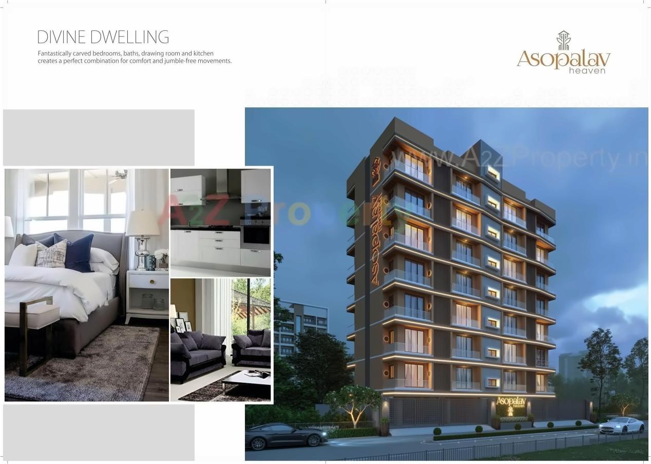 3D Elevation of real estate project Asopalav Heaven located at Nanamava, Rajkot, Gujarat