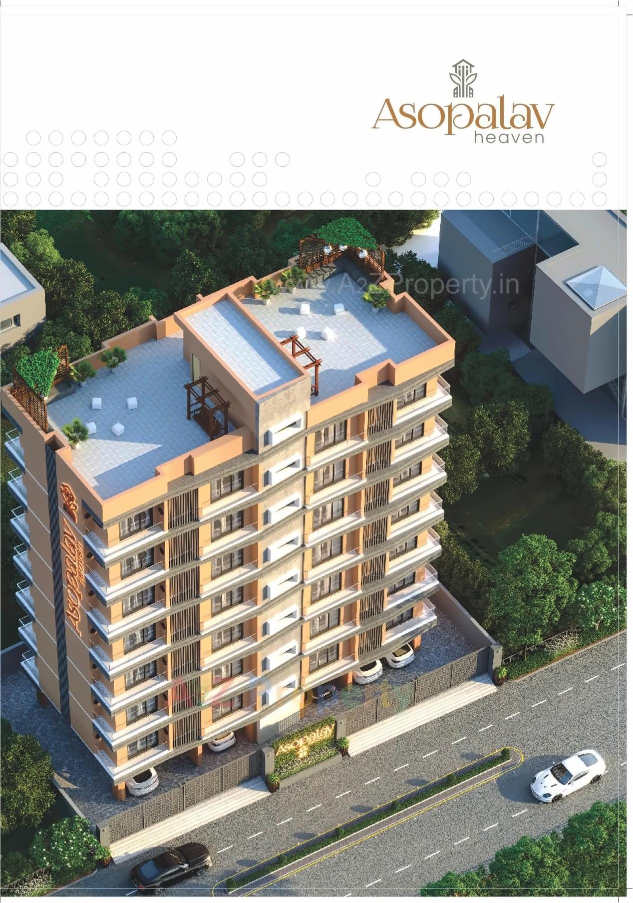 3D Elevation of real estate project Asopalav Heaven located at Nanamava, Rajkot, Gujarat
