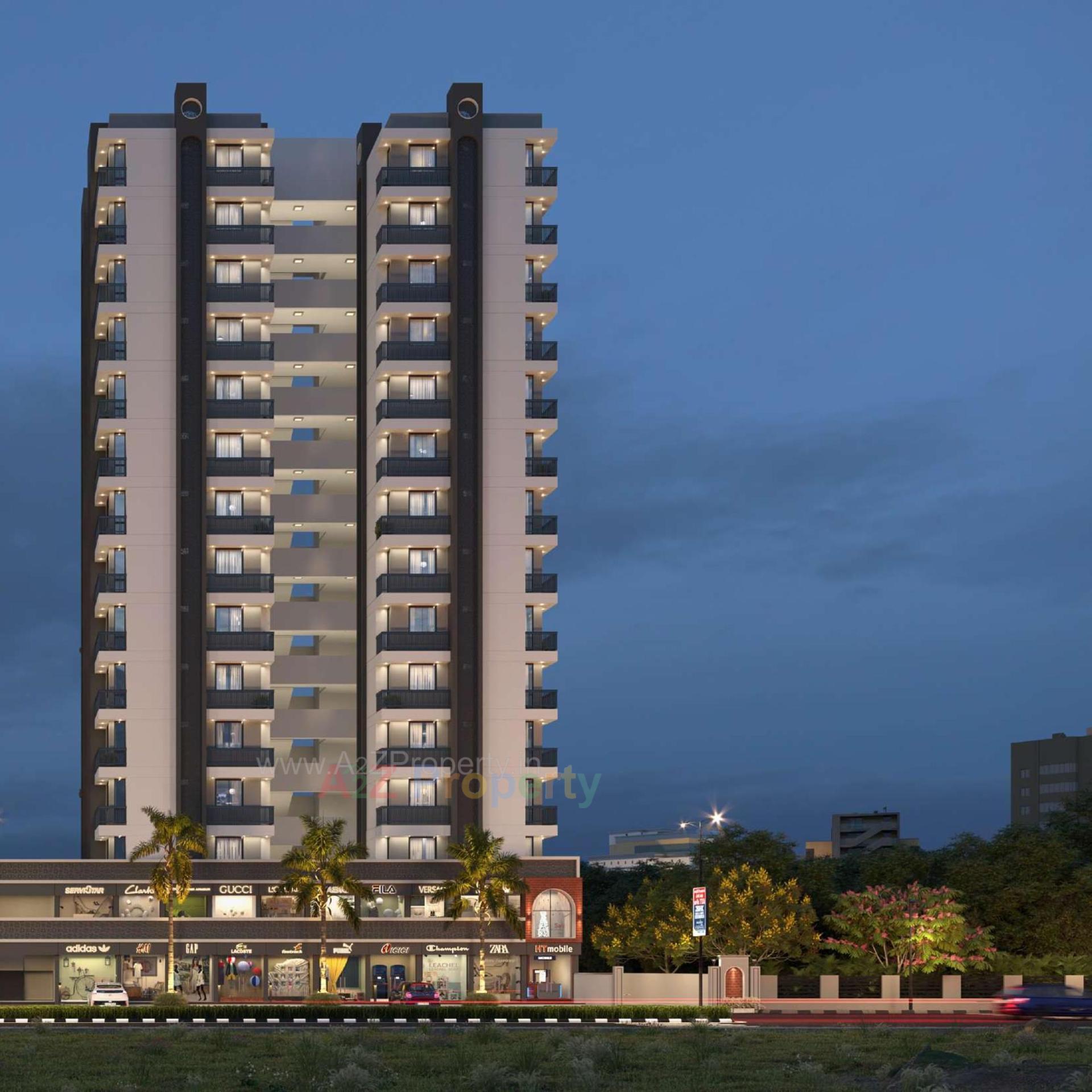 3D Elevation of real estate project Asopalav Height located at Vavdi, Rajkot, Gujarat