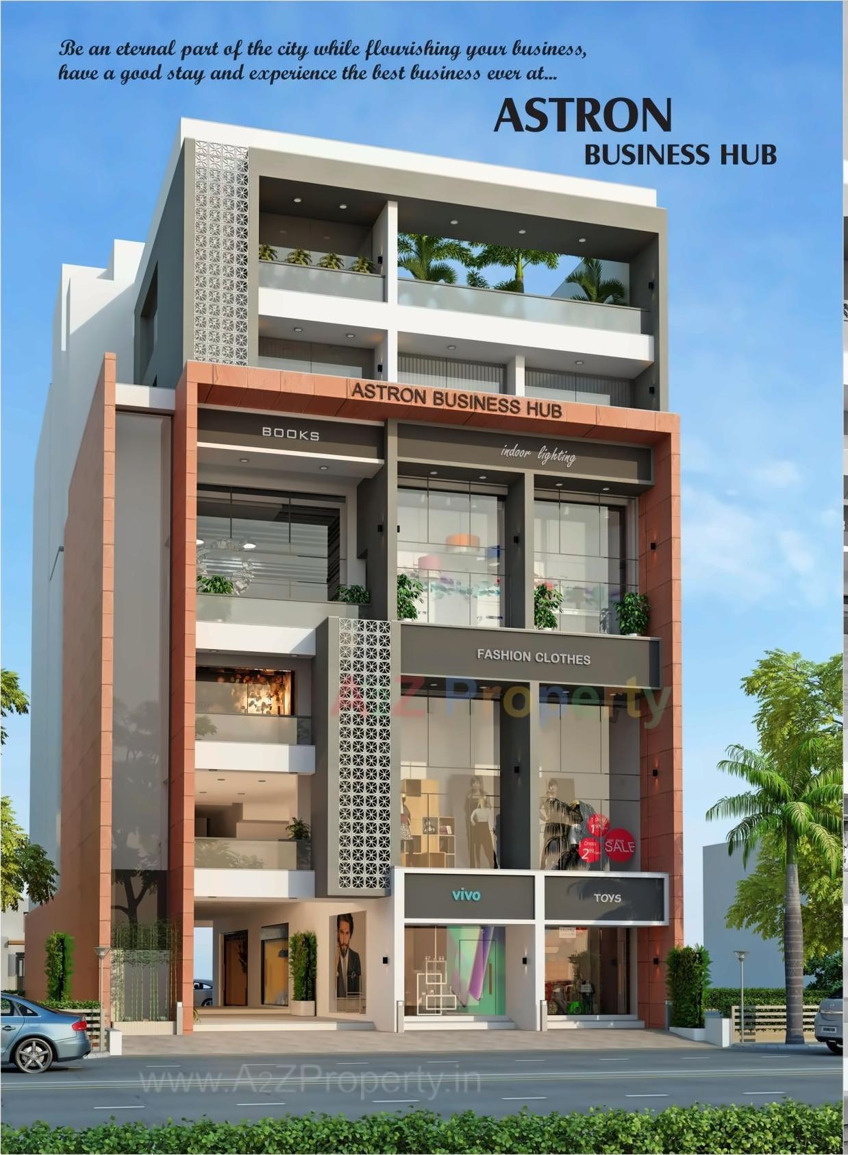 3D Elevation of real estate project Astron Business Hub located at Rajkot, Rajkot, Gujarat