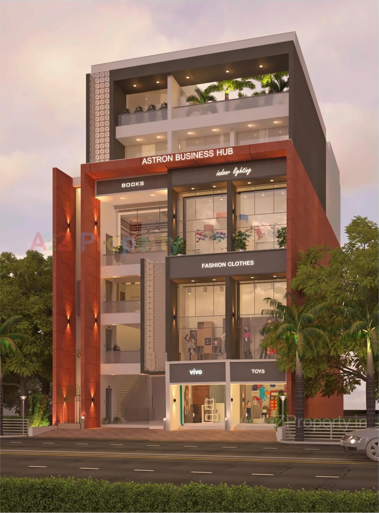 3D Elevation of real estate project Astron Business Hub located at Rajkot, Rajkot, Gujarat