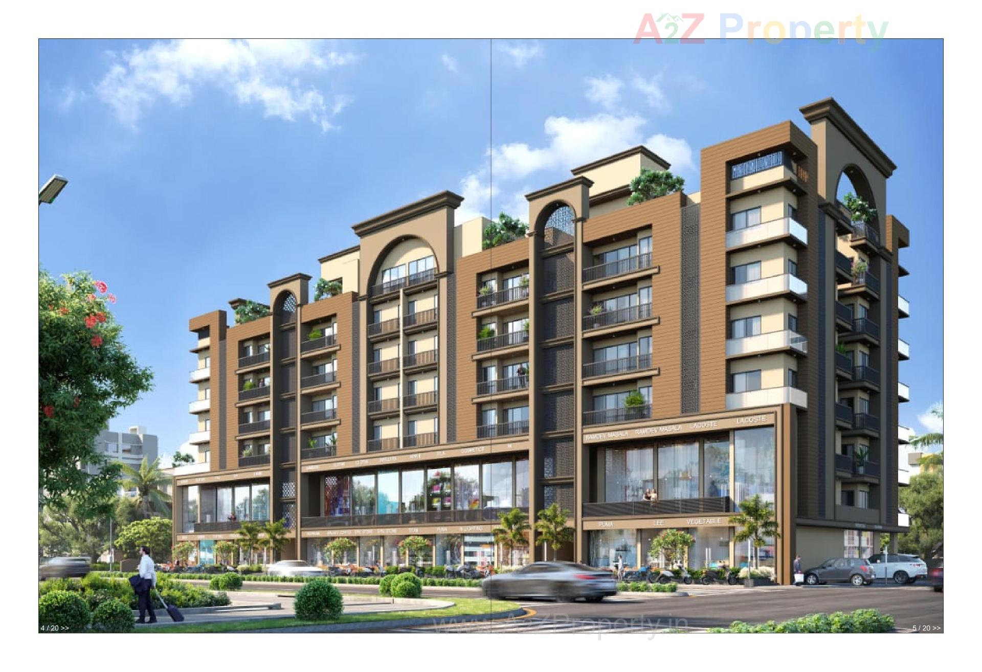 3D Elevation of real estate project Atlantis Arihant located at Raiya, Rajkot, Gujarat