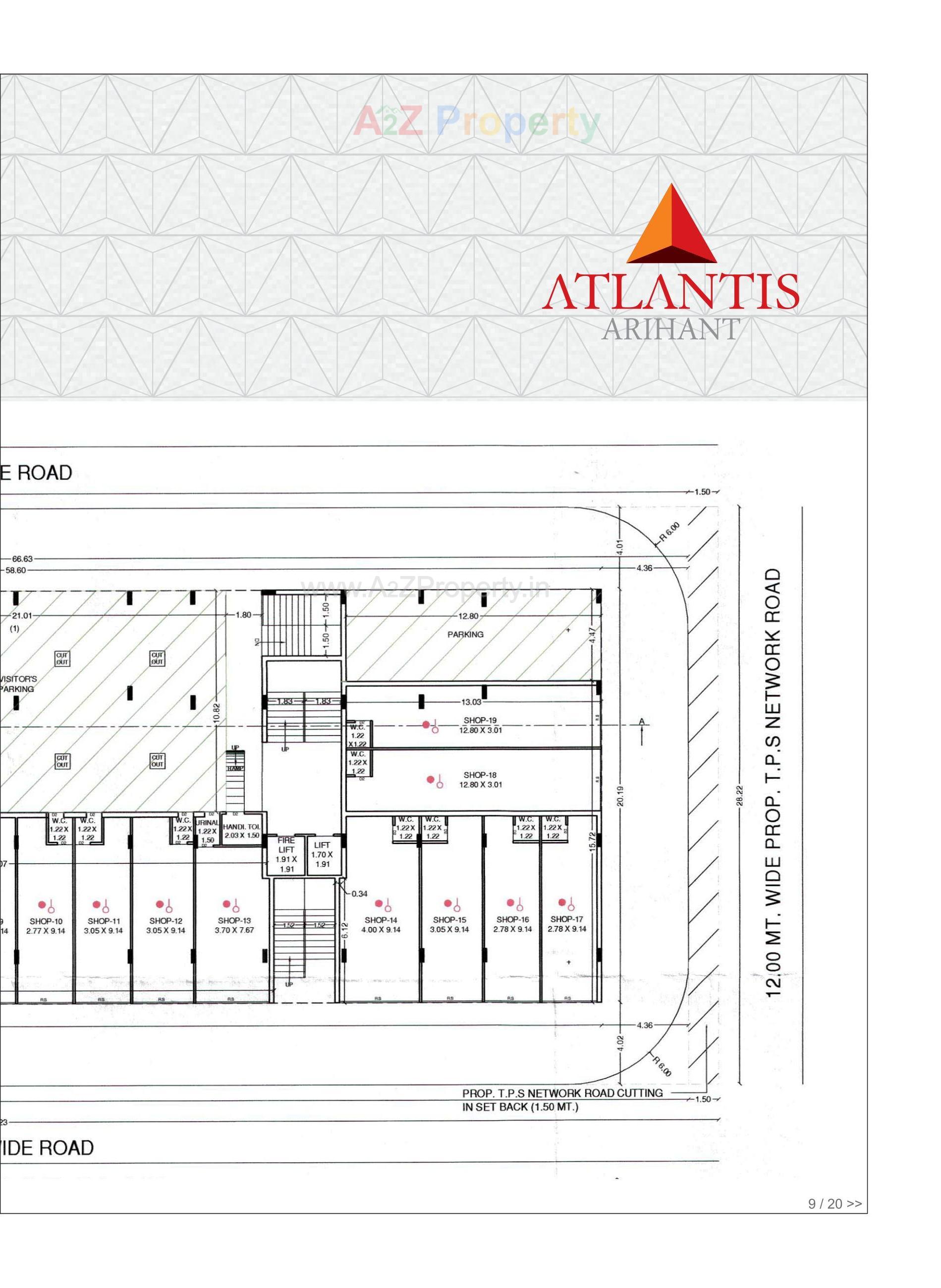 Layout of real estate project Atlantis Arihant located at Raiya, Rajkot, Gujarat