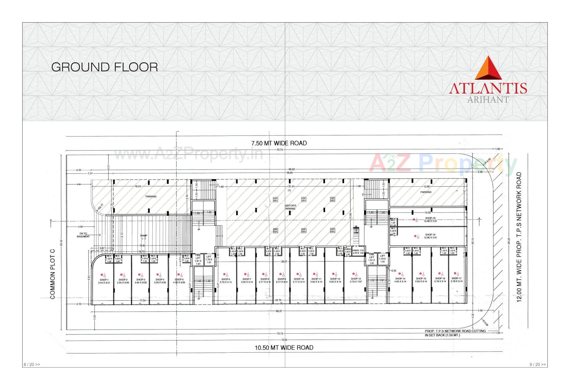 Layout of real estate project Atlantis Arihant located at Raiya, Rajkot, Gujarat