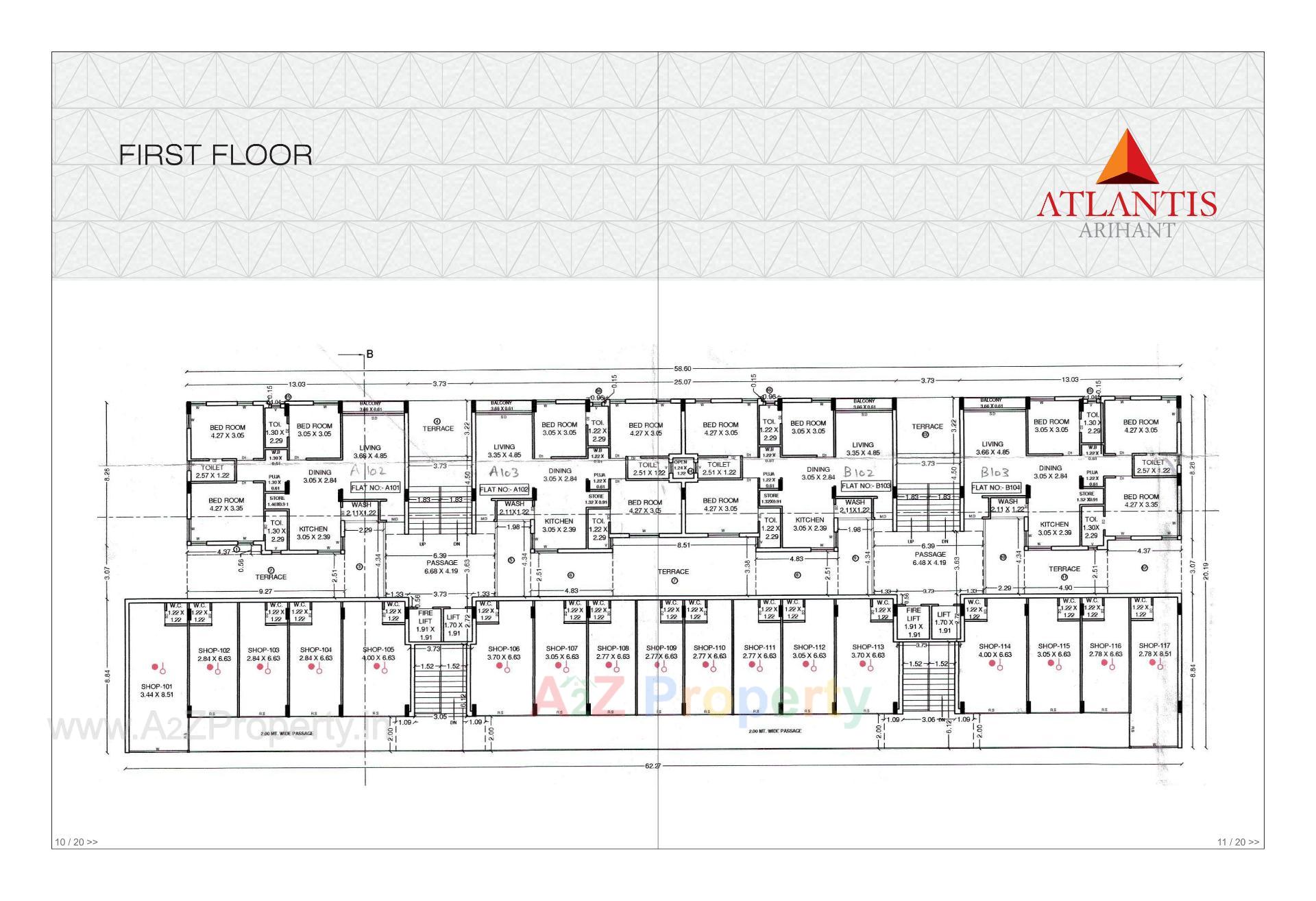 Layout of real estate project Atlantis Arihant located at Raiya, Rajkot, Gujarat