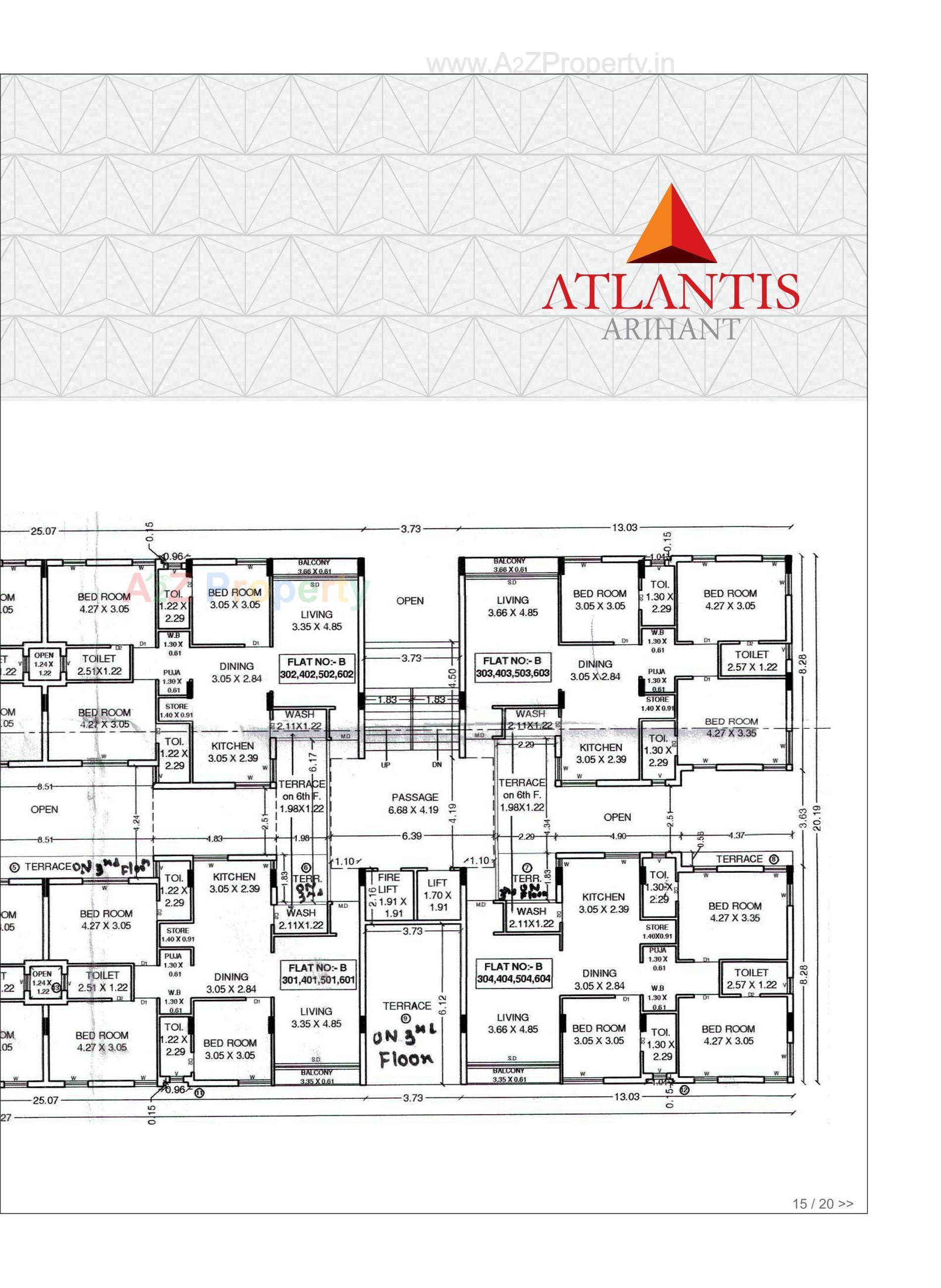 Layout of real estate project Atlantis Arihant located at Raiya, Rajkot, Gujarat