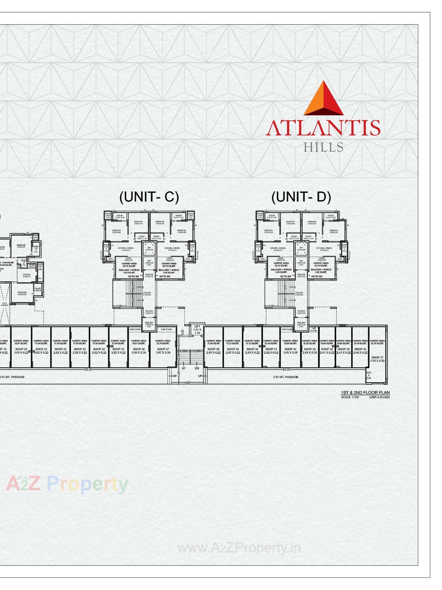 Layout of real estate project Atlantis Hills located at Raiya, Rajkot, Gujarat