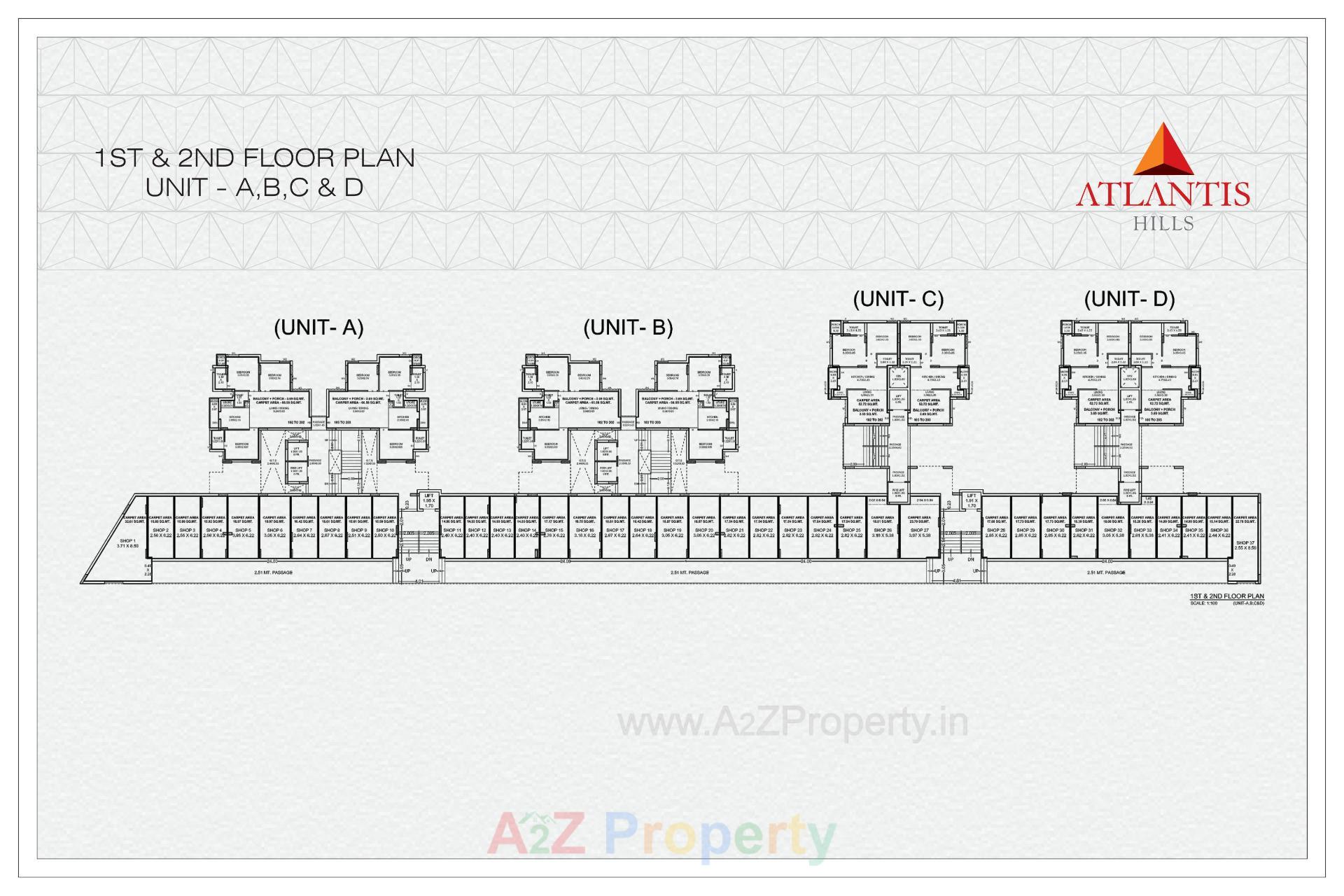 Layout of real estate project Atlantis Hills located at Raiya, Rajkot, Gujarat