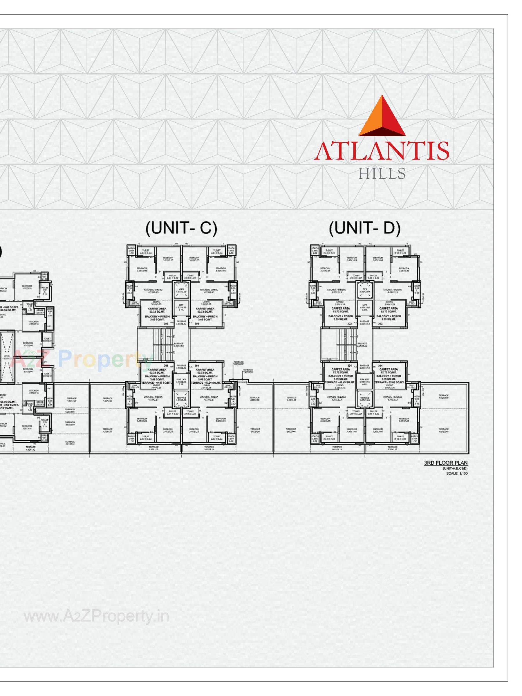 Layout of real estate project Atlantis Hills located at Raiya, Rajkot, Gujarat