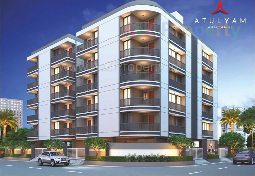 3D Elevation of real estate project Atulyam Aangan located at Madhapar, Rajkot, Gujarat