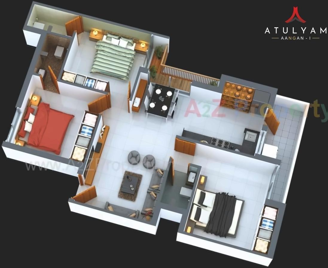 Layout of real estate project Atulyam Aangan located at Madhapar, Rajkot, Gujarat