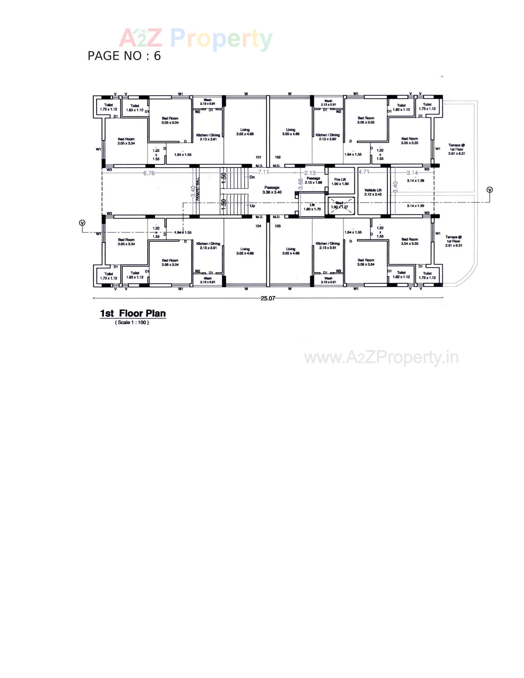 Layout of real estate project Atulyam Aspire located at Rajkot, Rajkot, Gujarat