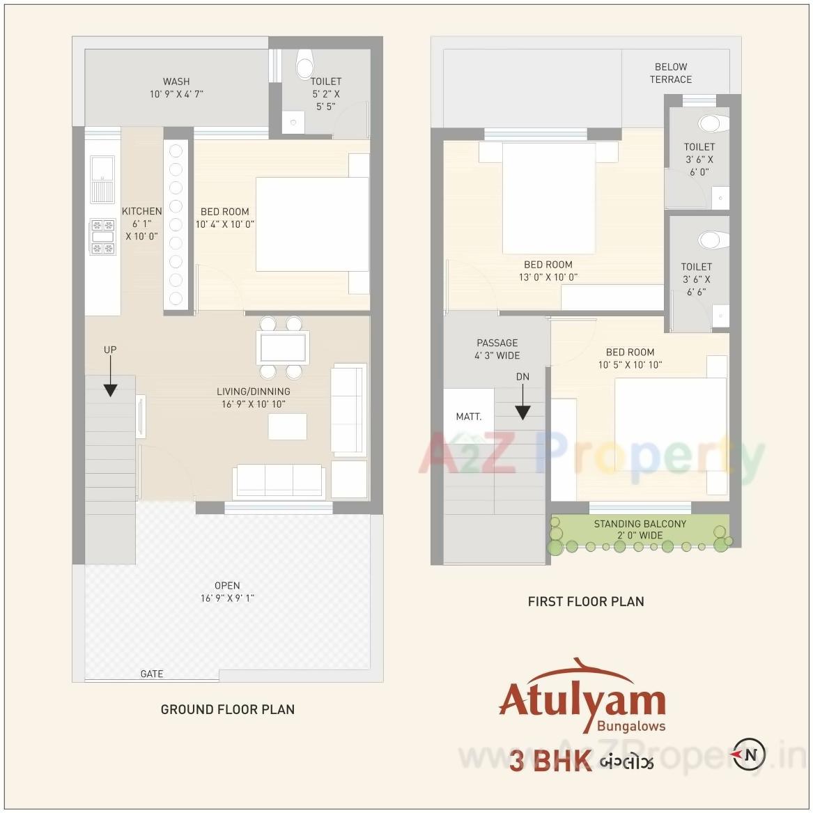 Layout of real estate project Atulyam Bungalows located at Ghanteshwar, Rajkot, Gujarat