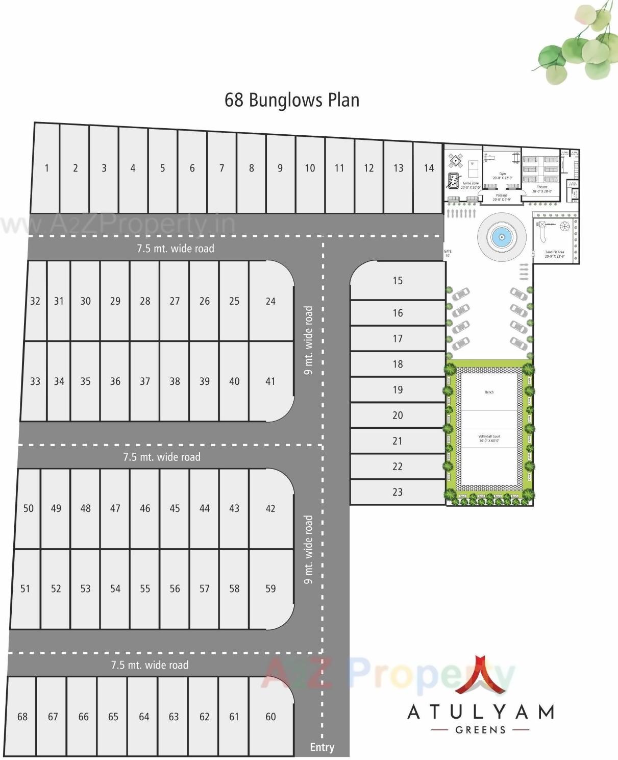 Layout of real estate project Atulyam Greens located at Rajkot, Rajkot, Gujarat