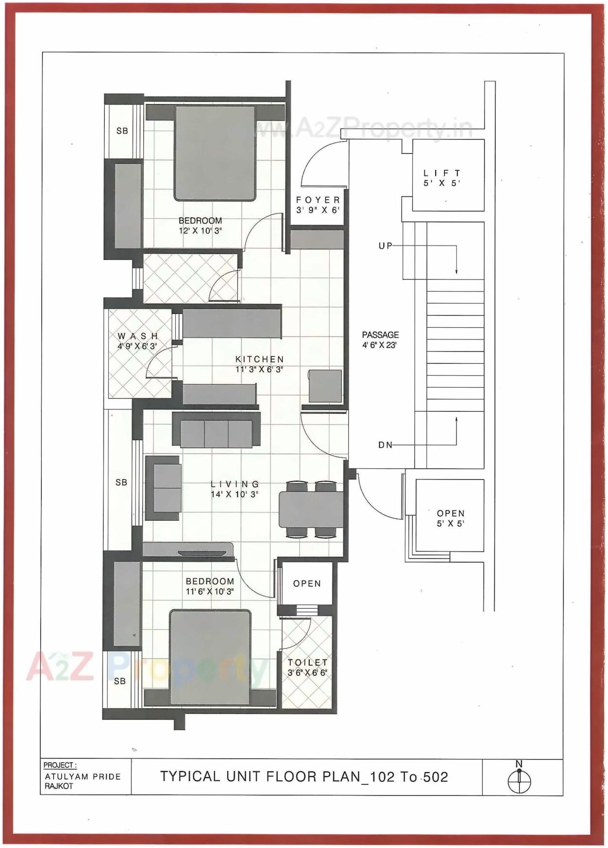 Layout of real estate project Atulyam Pride located at Raiya, Rajkot, Gujarat
