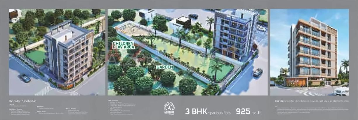 3D Elevation of real estate project Aurum Enclave located at Munjka, Rajkot, Gujarat